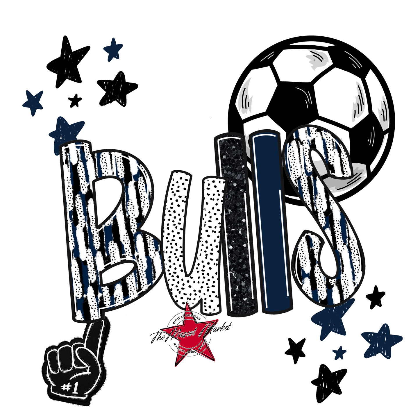 Bulls Soccer Scrape-Navy
