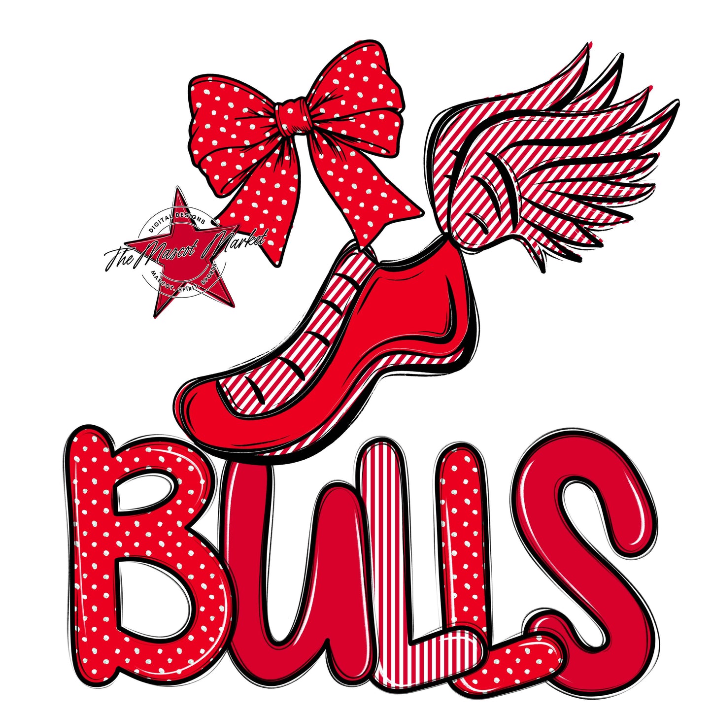Bulls Track Spirit Design-Red