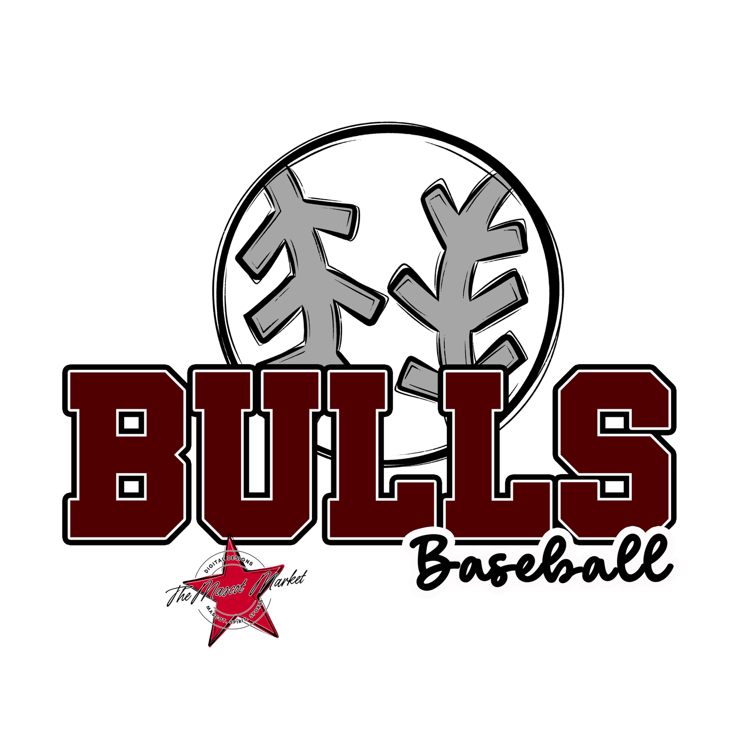 Bulls Varsity Baseball-Maroon