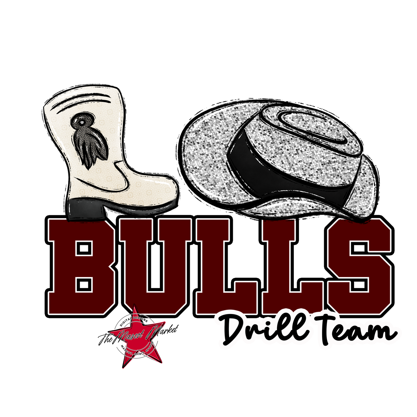 Bulls Varsity Drillteam-Maroon