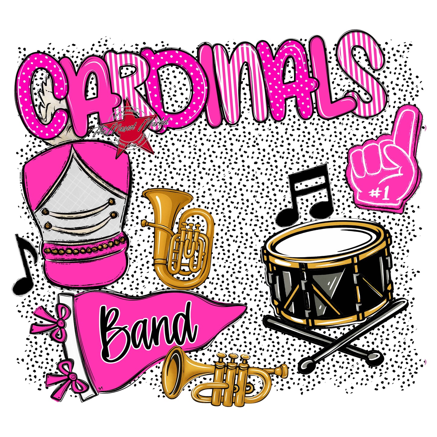 Cardinals Band Spirit-Pink