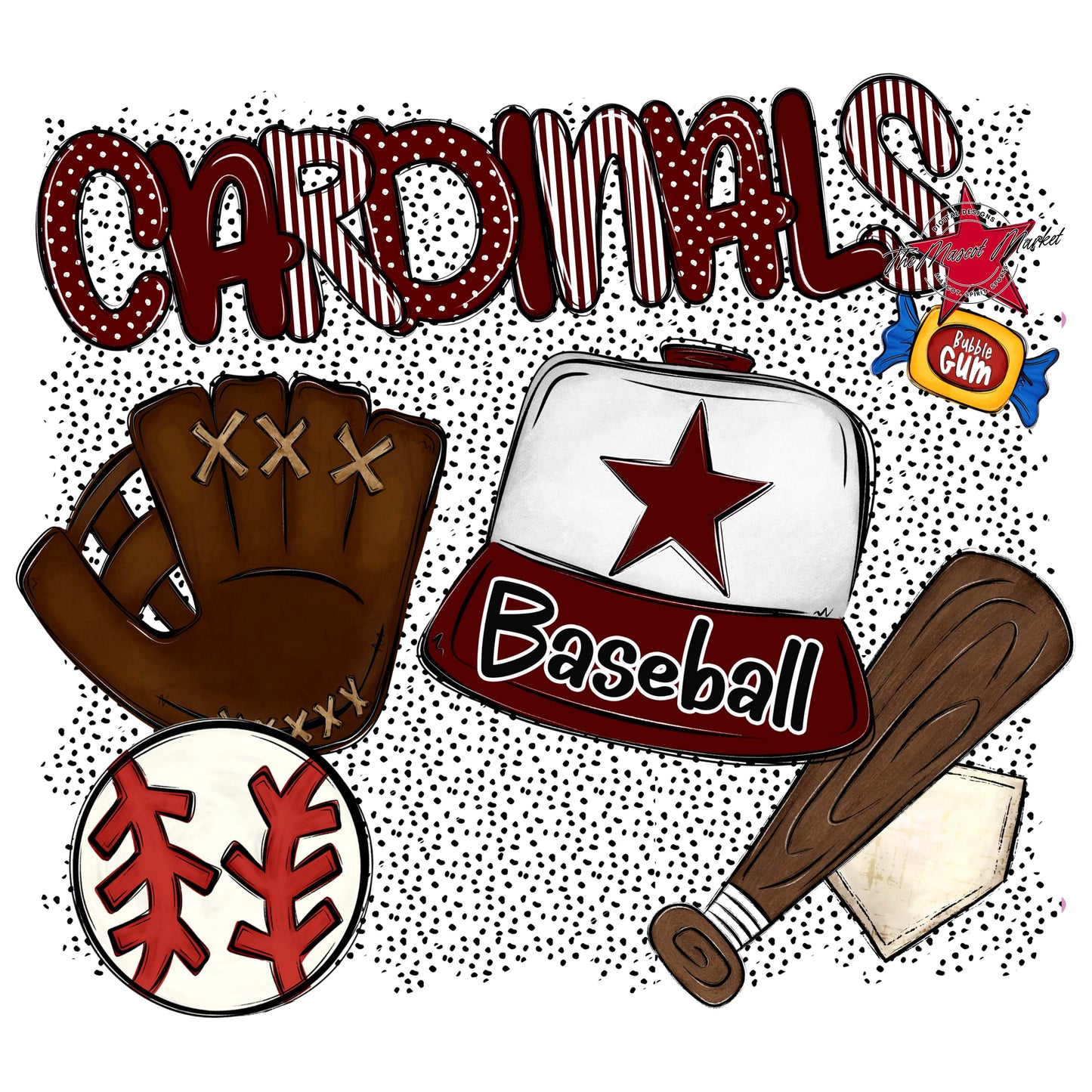 Cardinals Baseball Spirit-Maroon