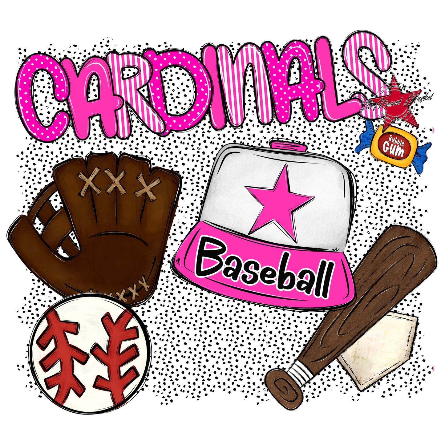 Cardinals Baseball Spirit-Pink