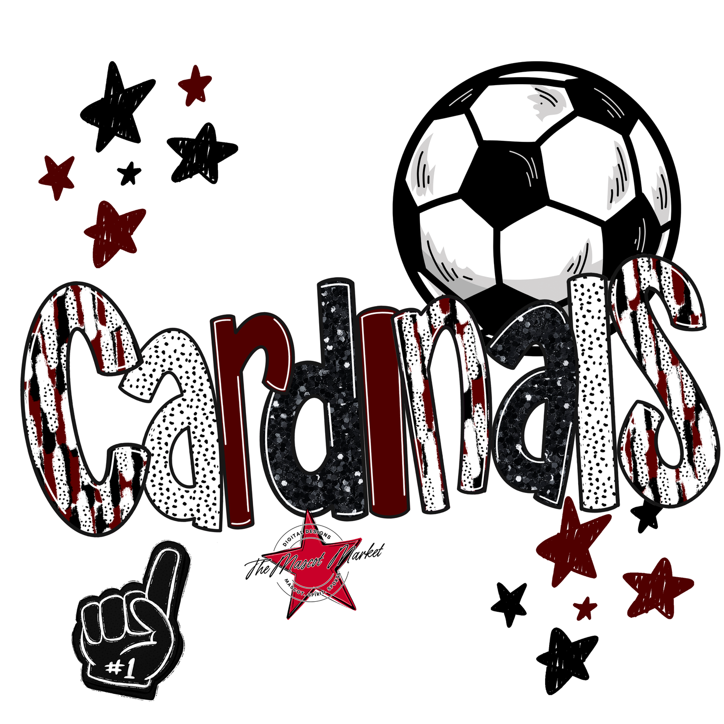 Cardinals Soccer Scrape-Maroon