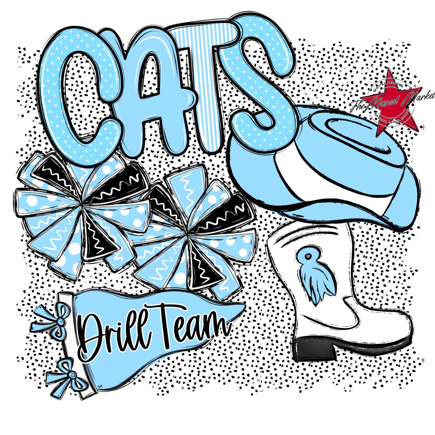 Cats Drillteam Spirit-Columbia Blue