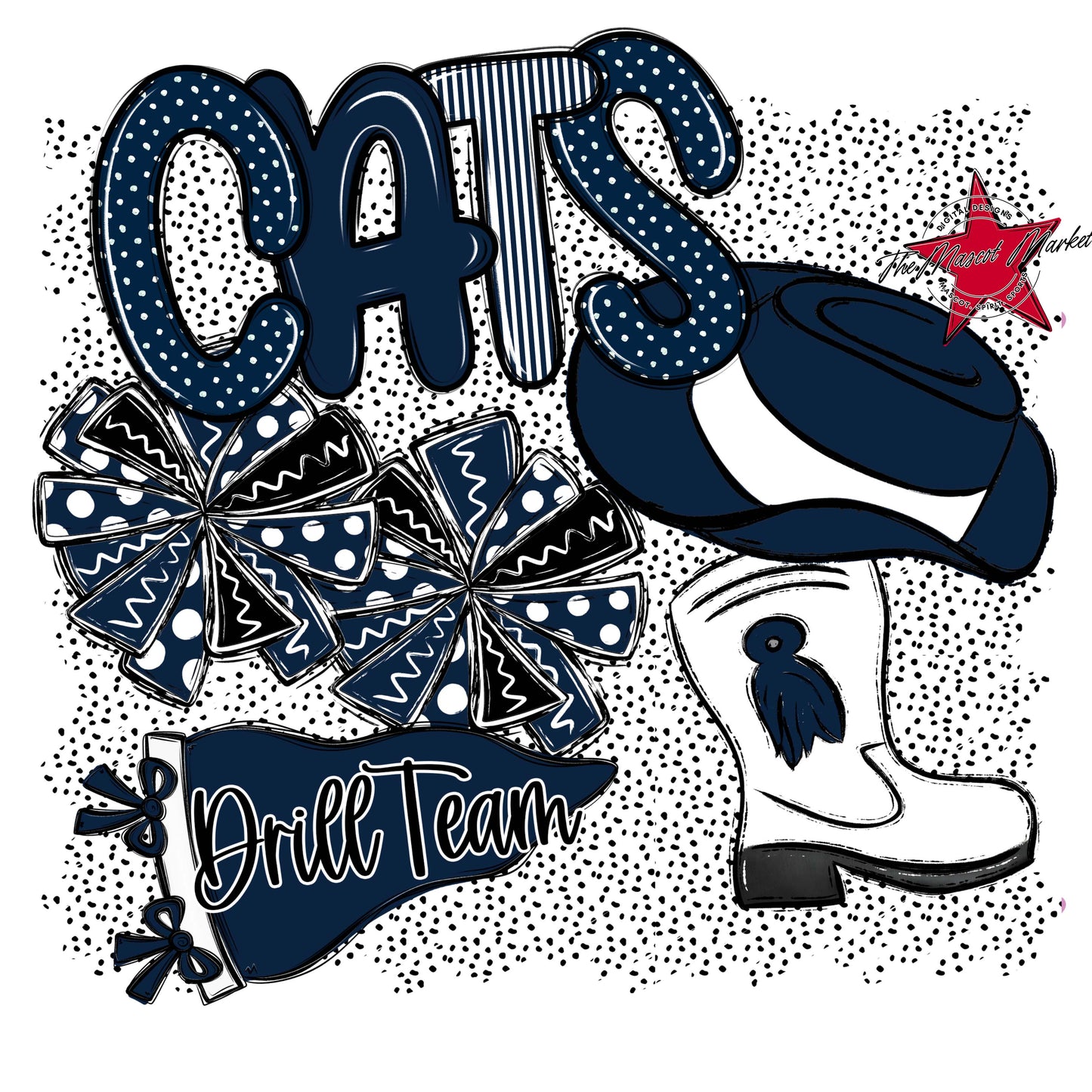 Cats Drillteam Spirit-Navy