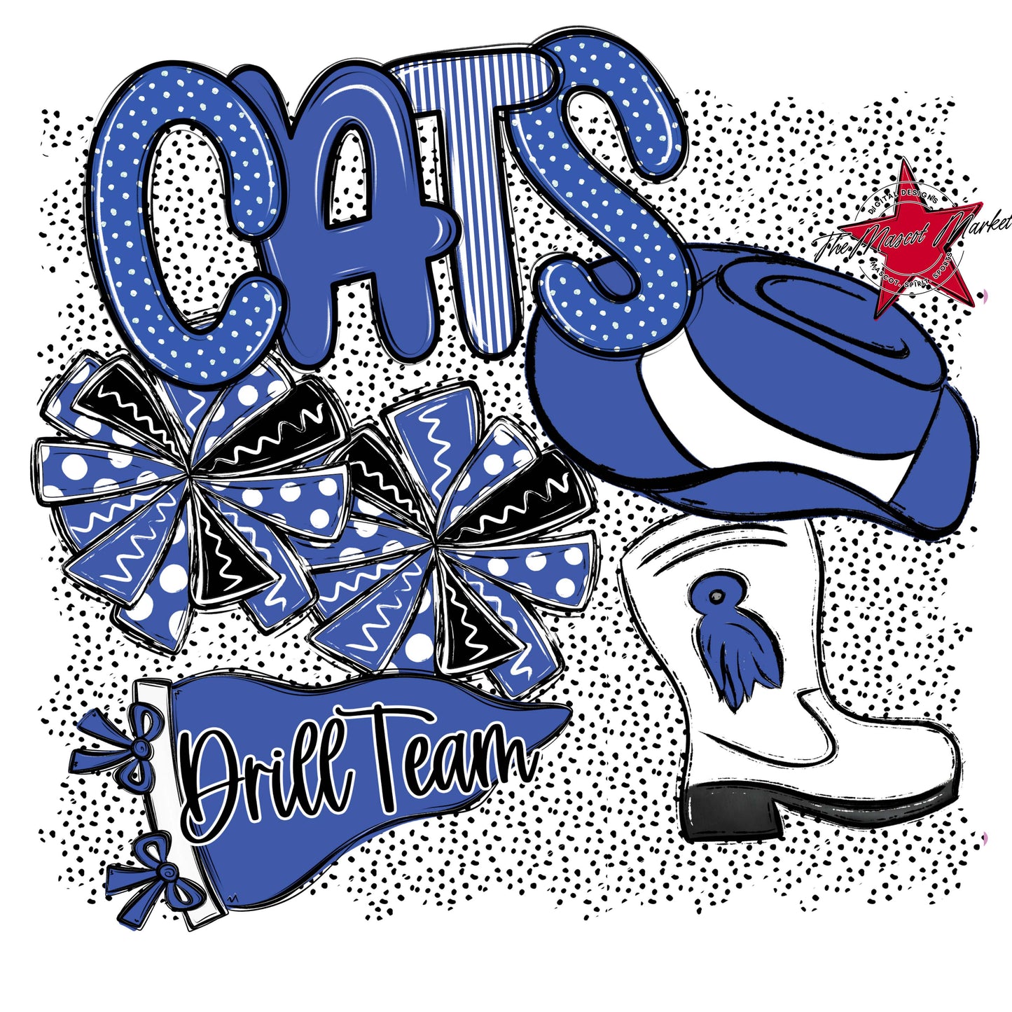 Cats Drillteam Spirit-Off Blue