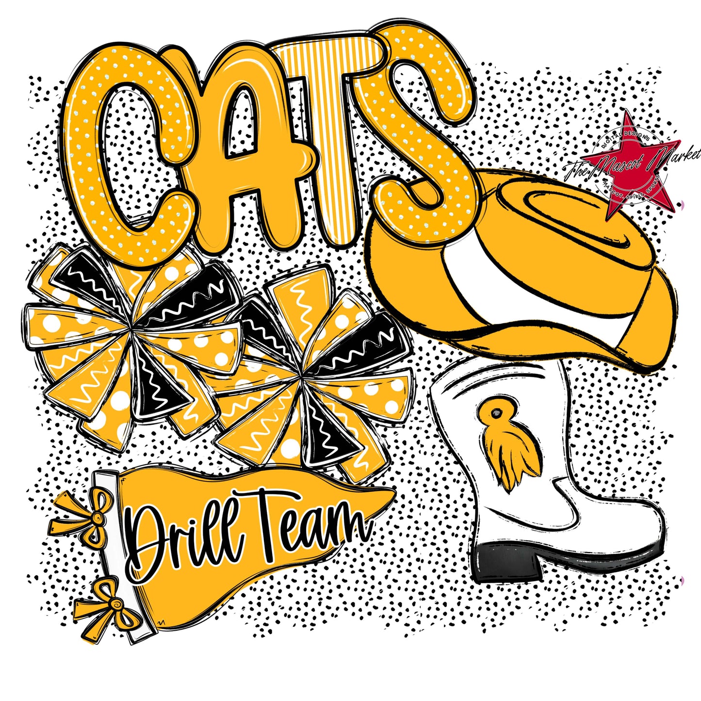 Cats Drillteam Spirit-Yellow