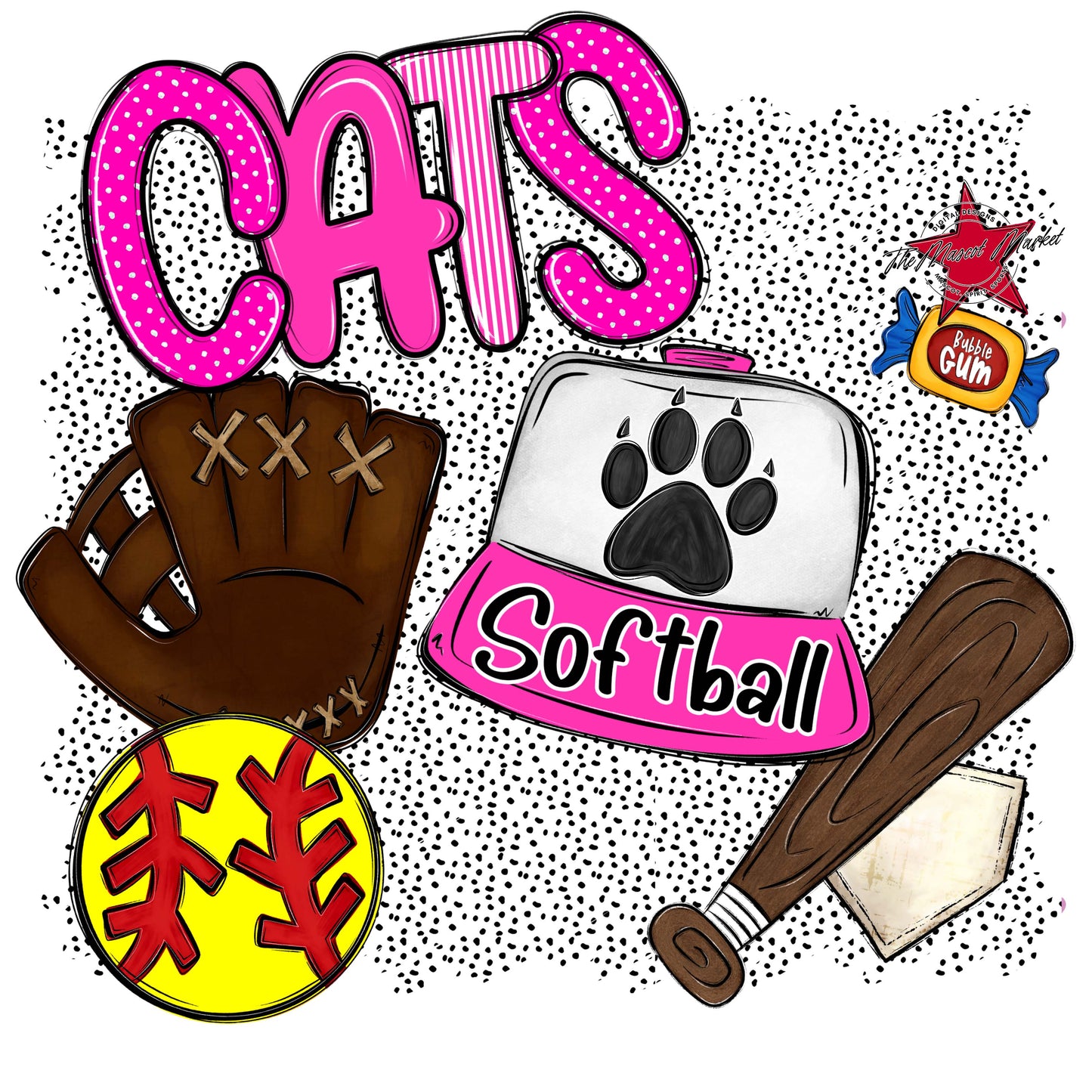 Cats Softball Spirit-Pink