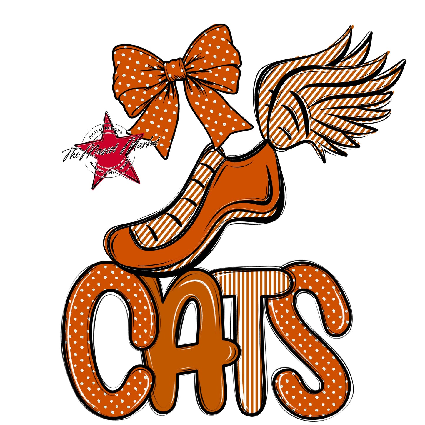 Cats Track Spirit Design-Burnt Orange