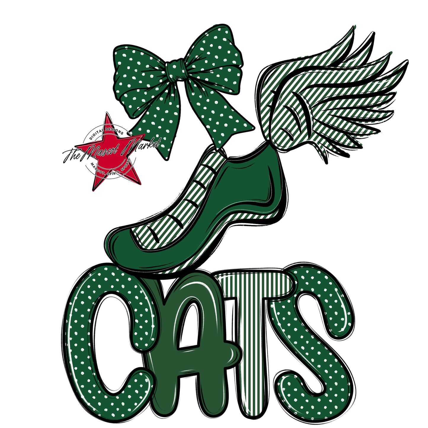 Cats Track Spirit Design-Green