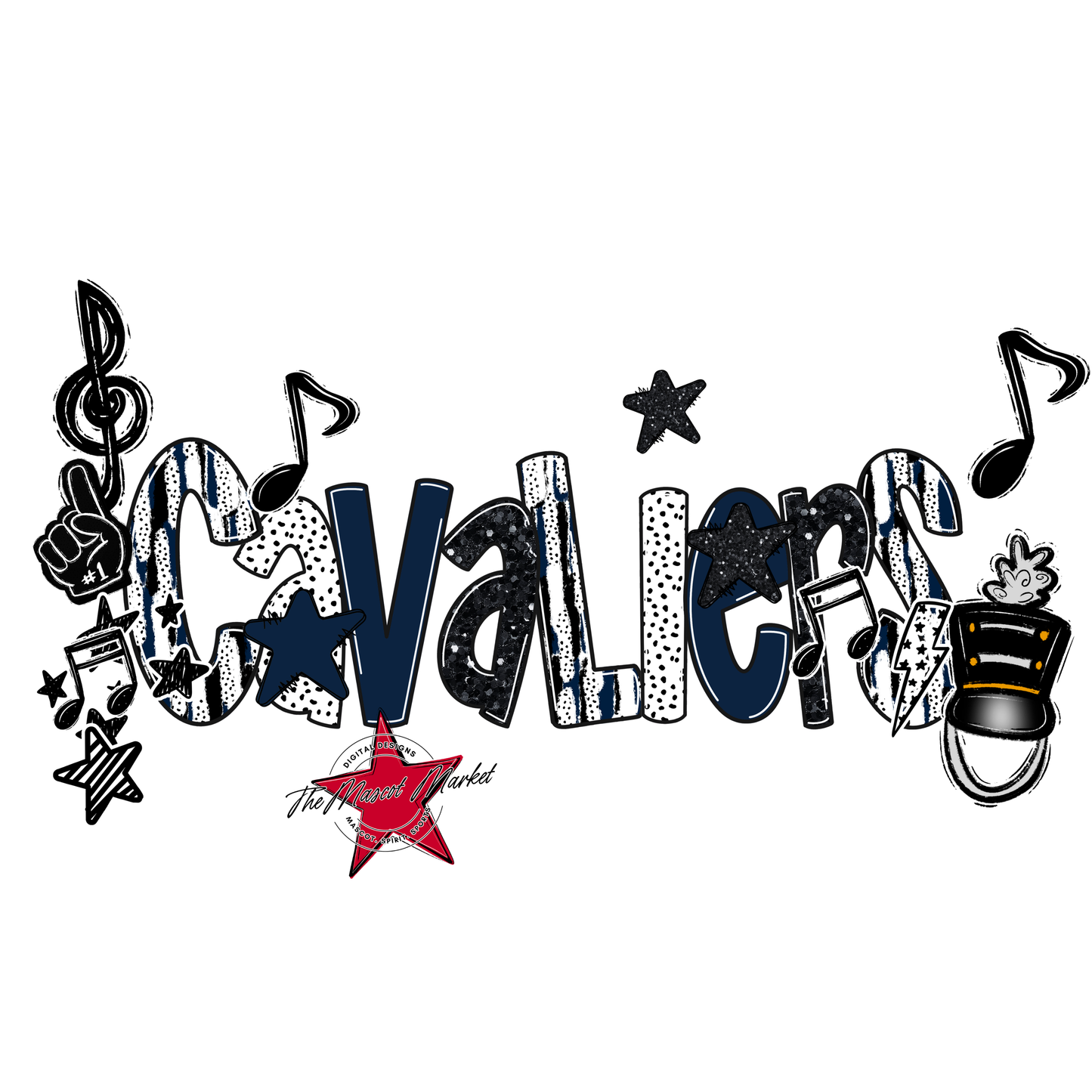 Cavaliers Band Scrape-Navy