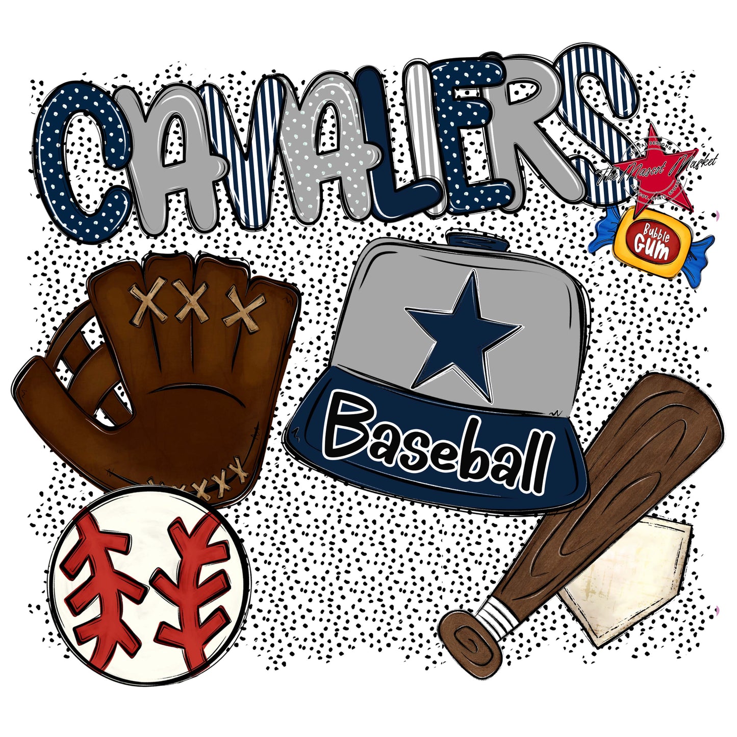 Cavaliers Baseball Spirit-Navy & Grey