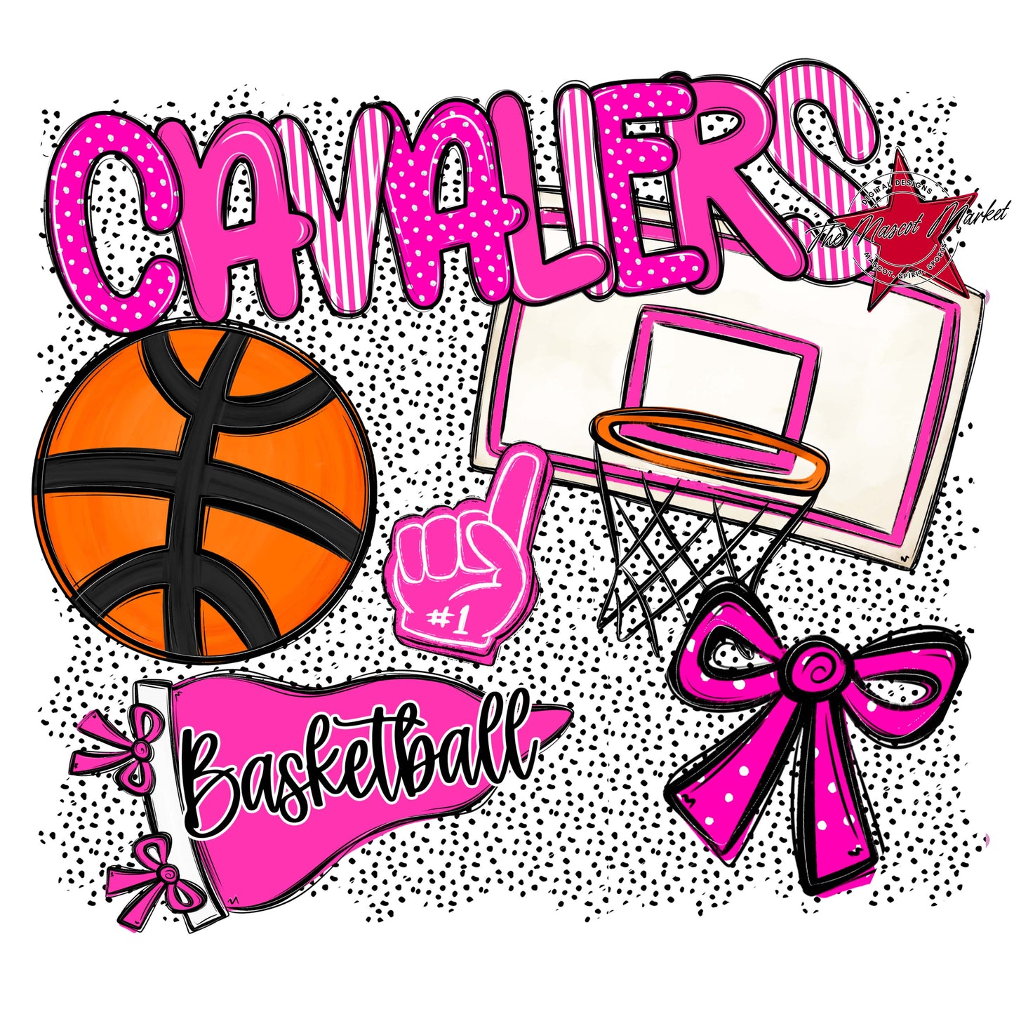 Cavaliers Basketball Spirit-Pink