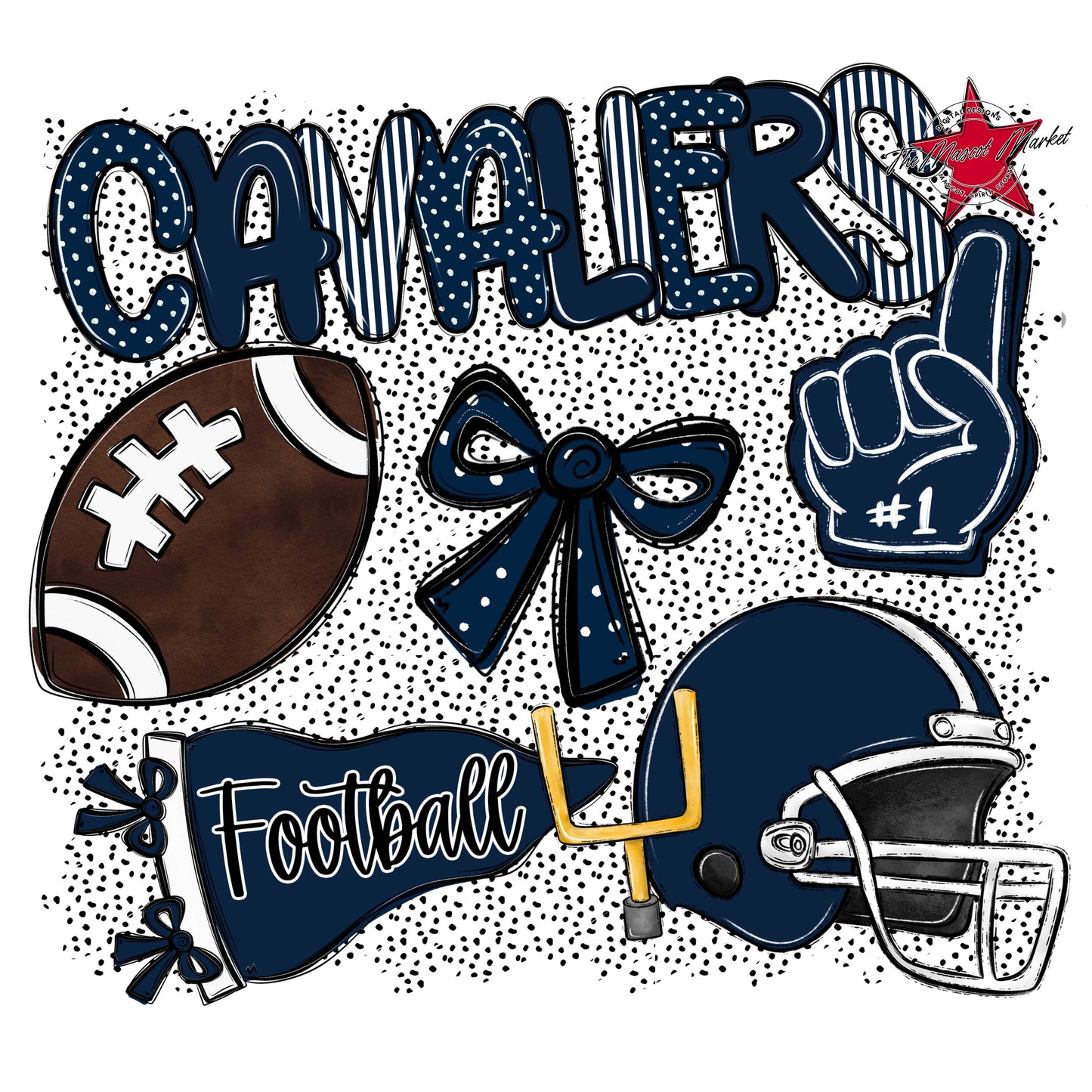 Cavaliers Football Spirit-Navy