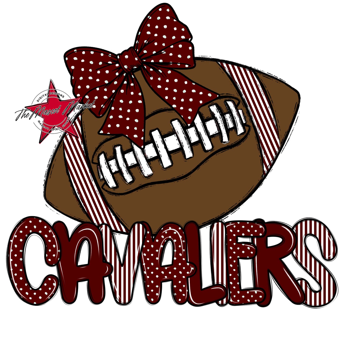 Cavaliers Football Spirit Design-Maroon