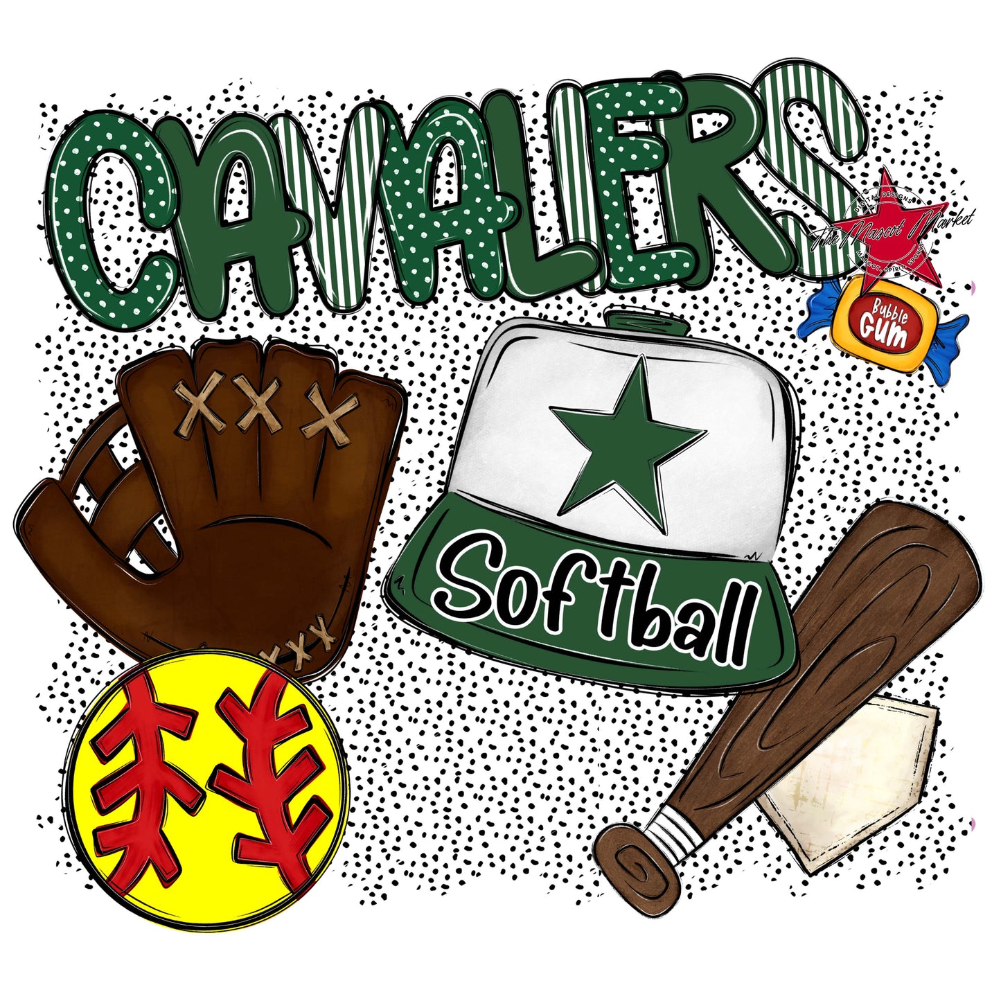 Cavaliers Softball Spirit-Green