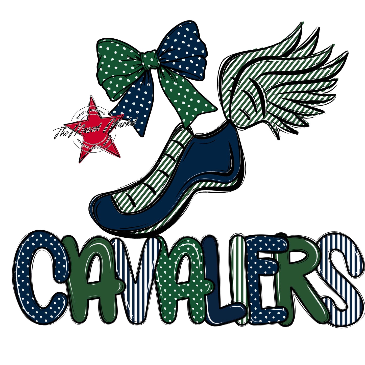 Cavaliers Track Spirit Design-Navy & Green