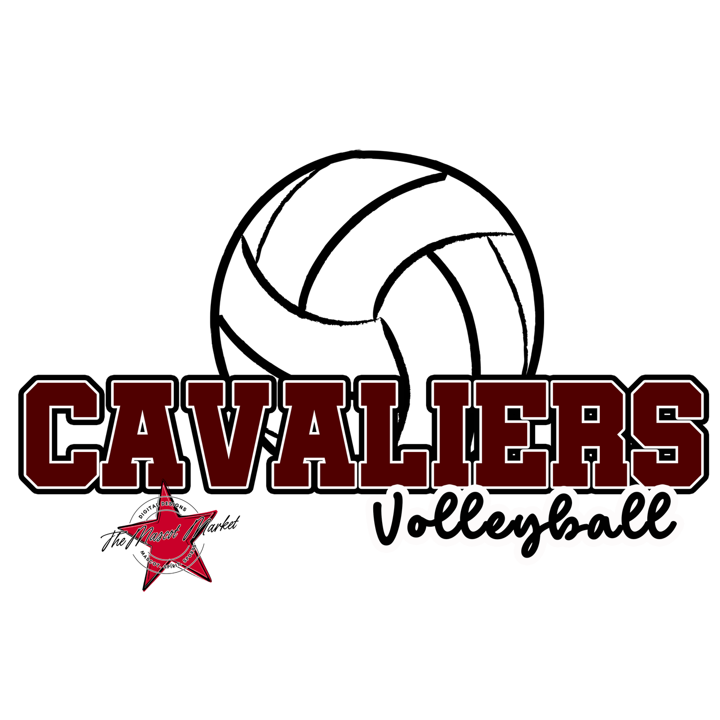 Cavaliers Varsity Volleyball-Maroon
