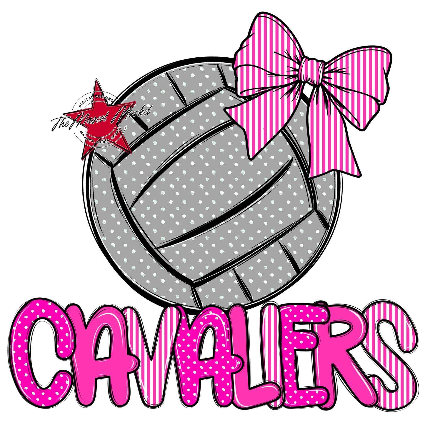 Cavaliers Volleyball Spirit Design-Pink