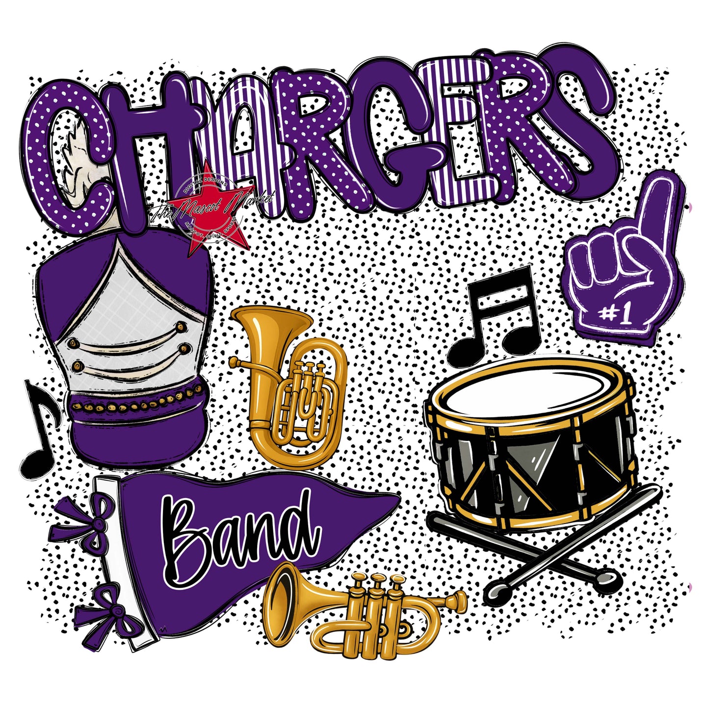Chargers Band Spirit-Purple