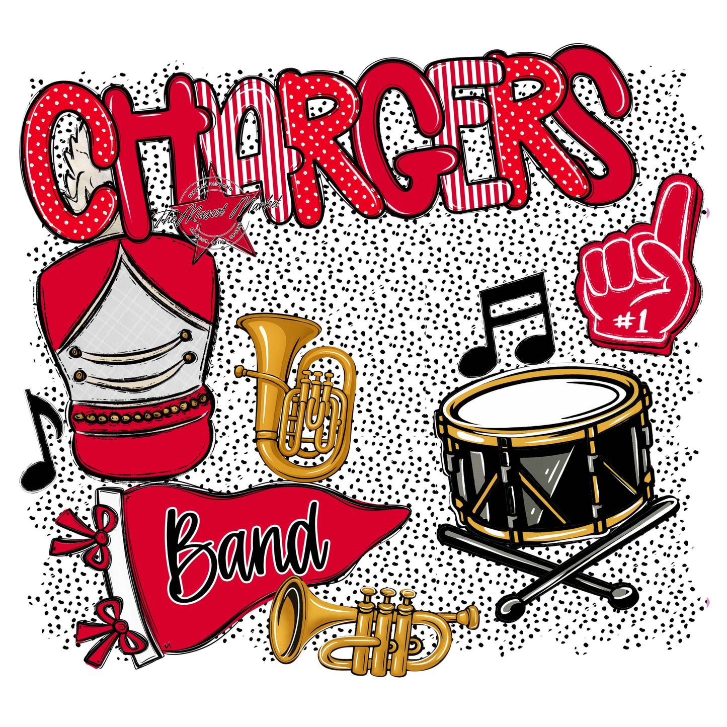 Chargers Band Spirit-Red