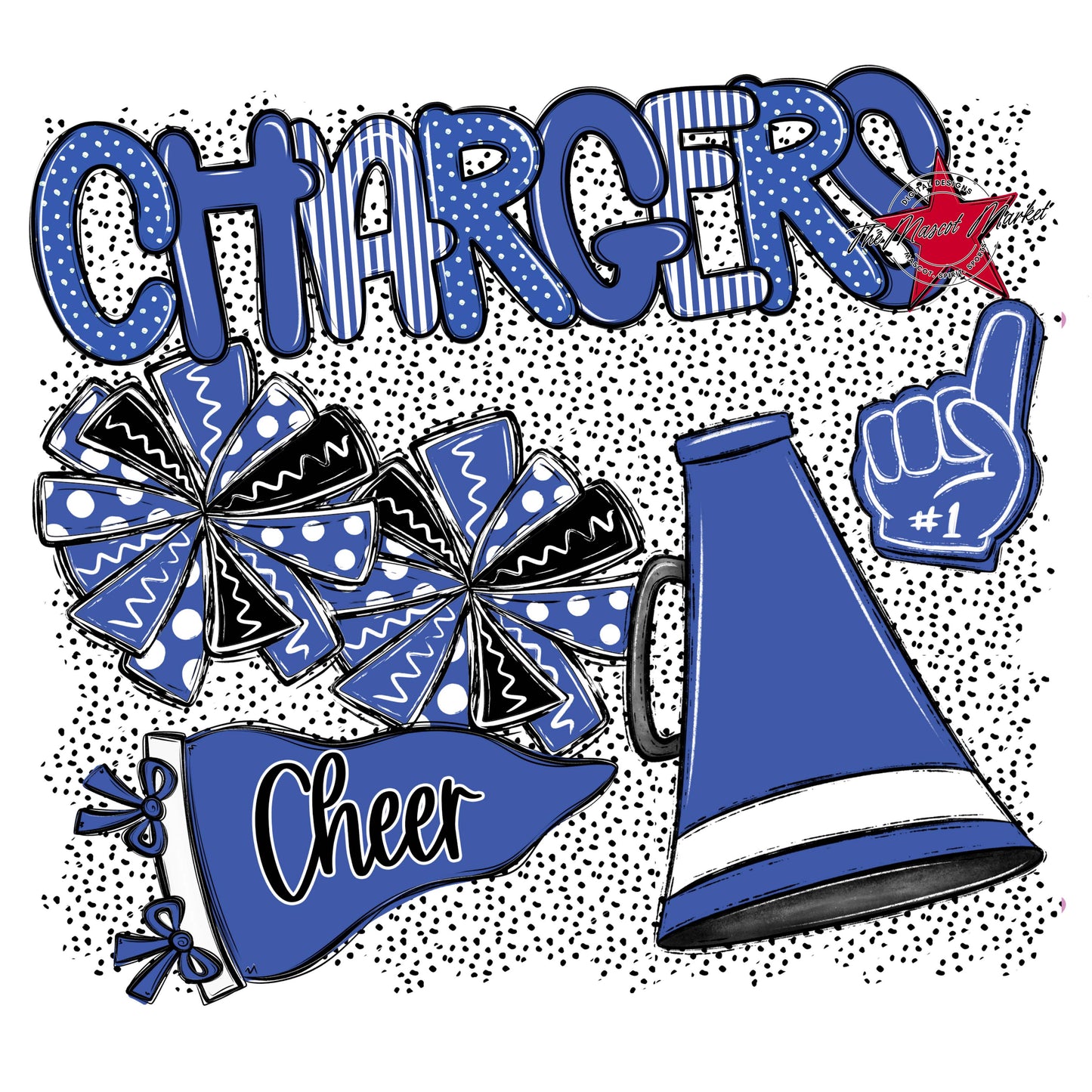 Chargers Cheer Spirit-Off Blue