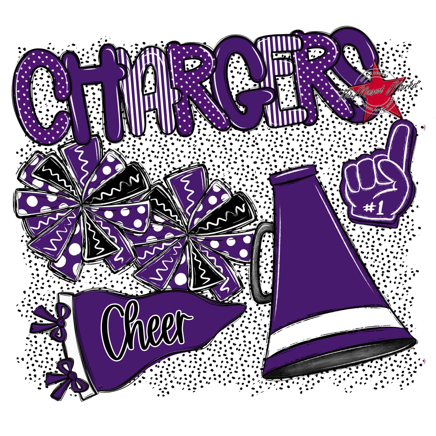 Chargers Cheer Spirit-Purple