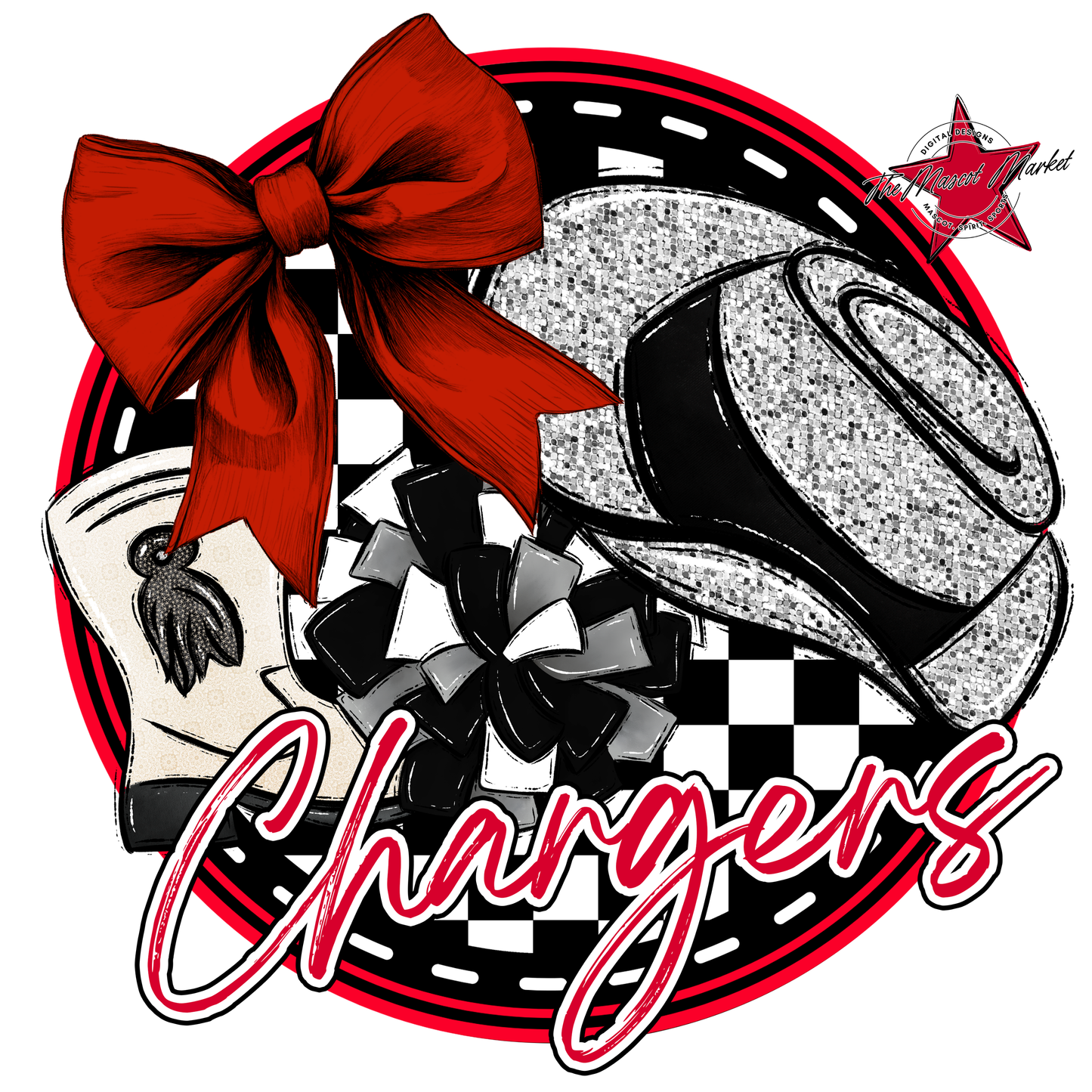 Chargers Circle Drillteam Design-Red
