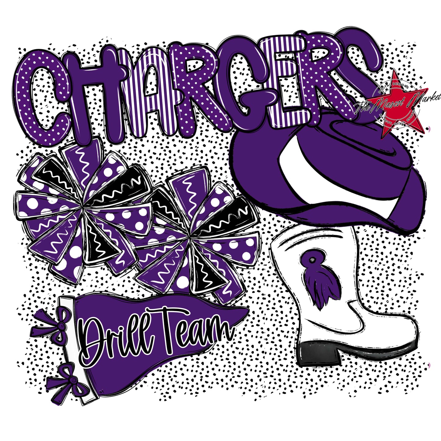 Chargers Drillteam Spirit-Purple