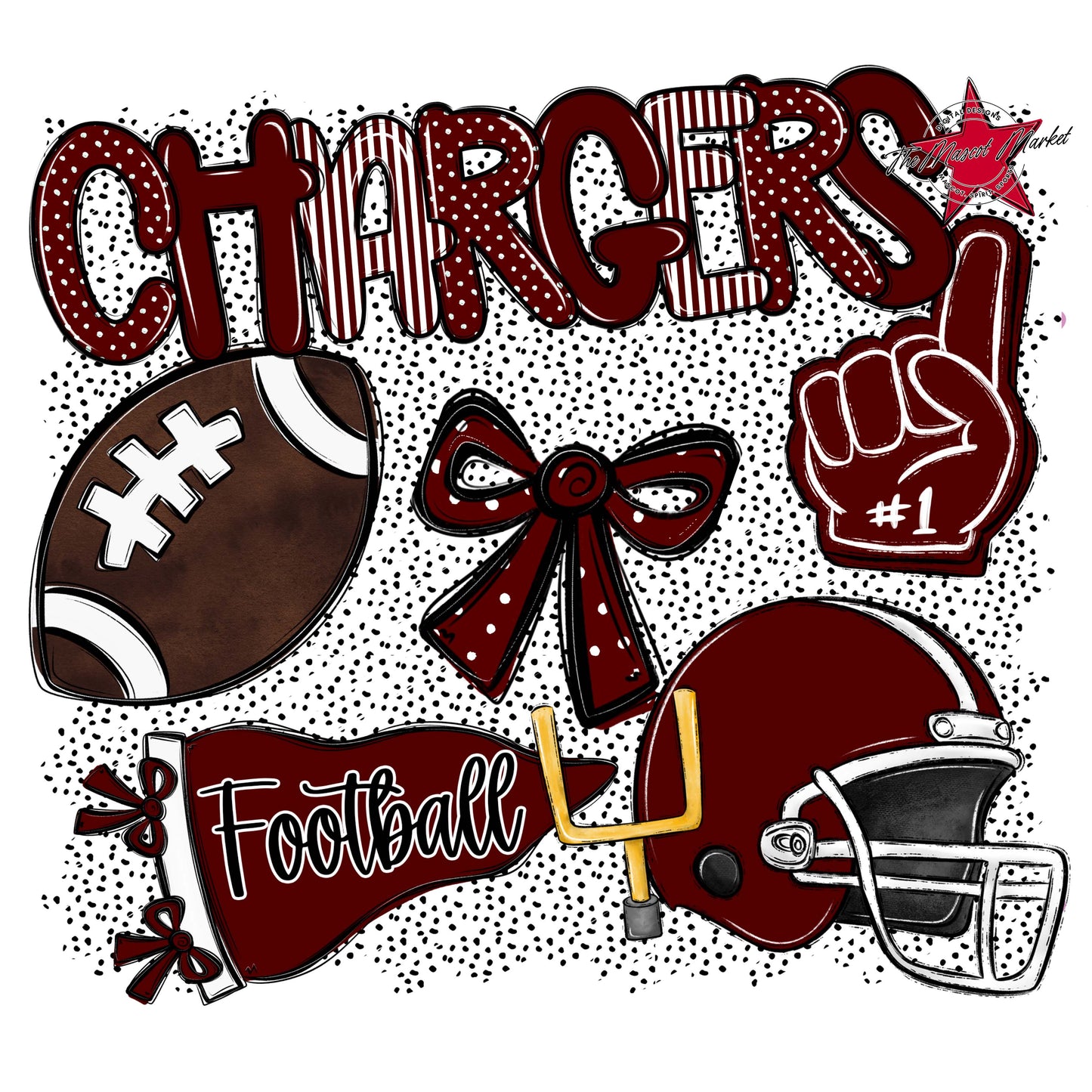 Chargers Football Spirit-Maroon
