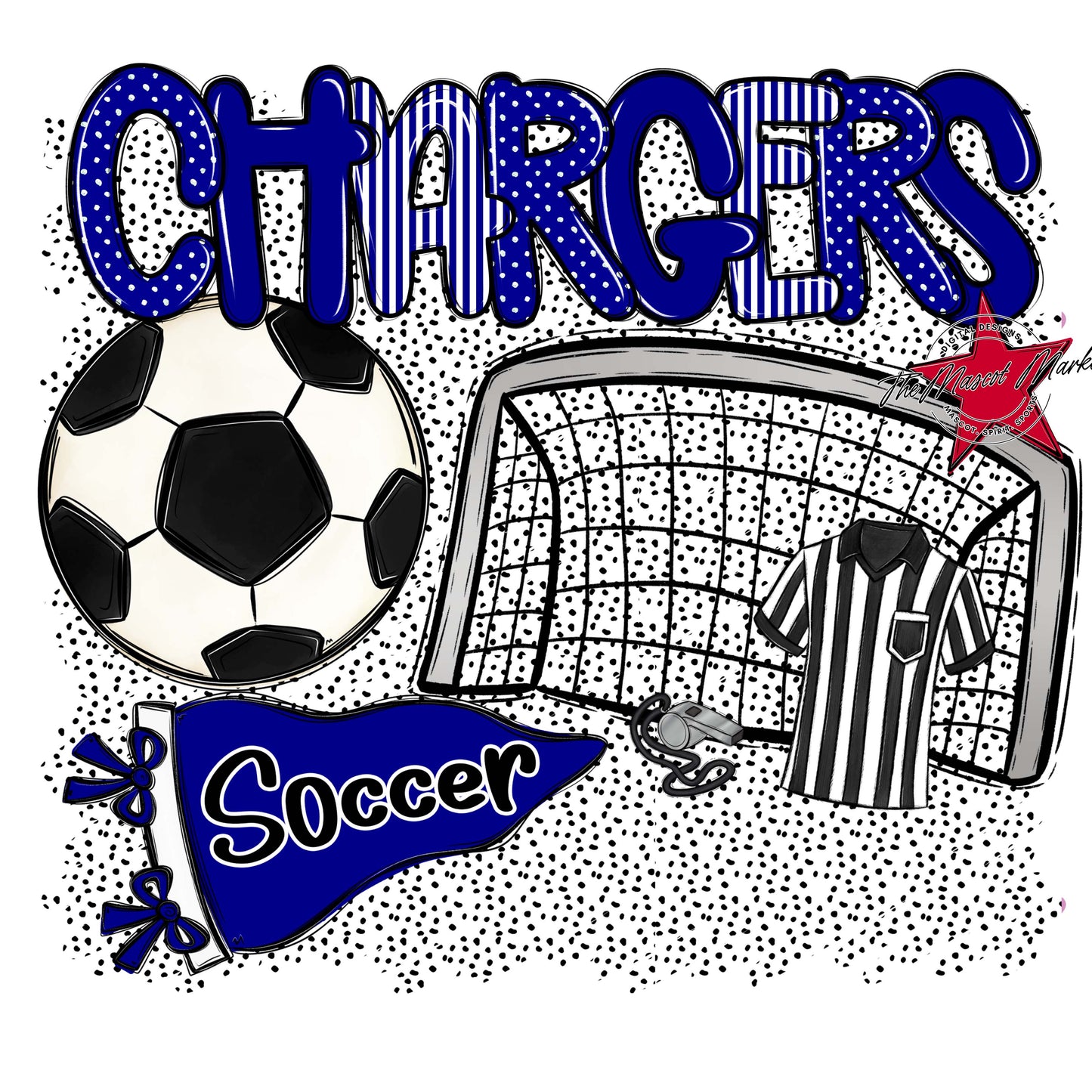 Chargers Soccer Spirit-Blue