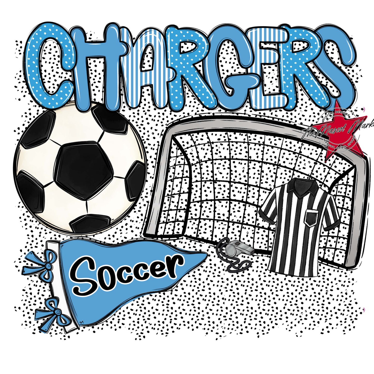 Chargers Soccer Spirit-Carolina Blue