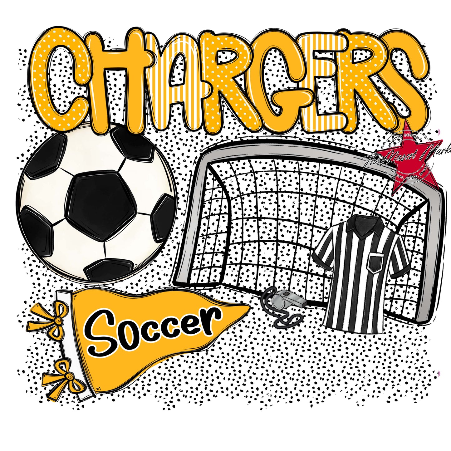 Chargers Soccer Spirit-Yellow