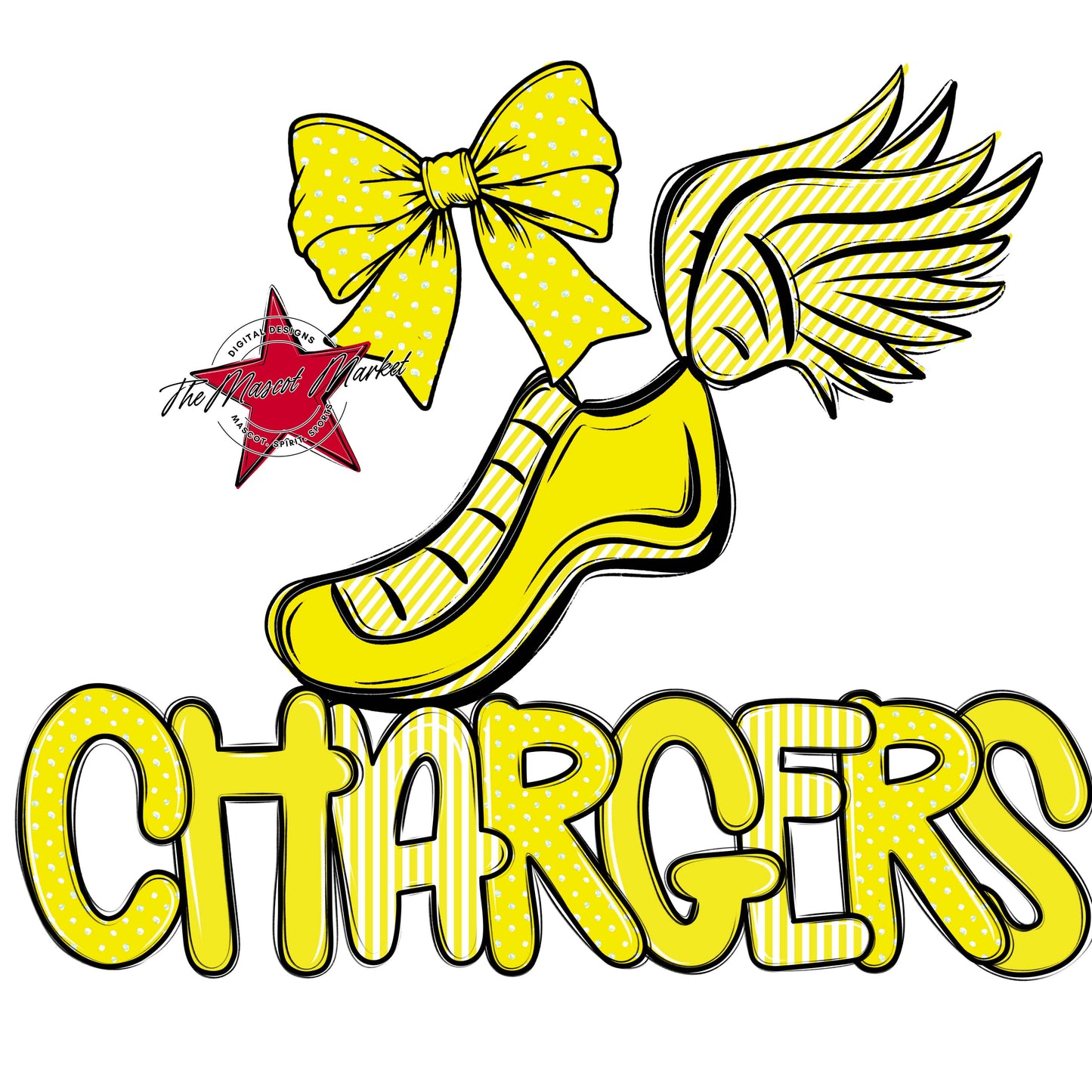 Chargers Track Spirit Design-Bright Yellow