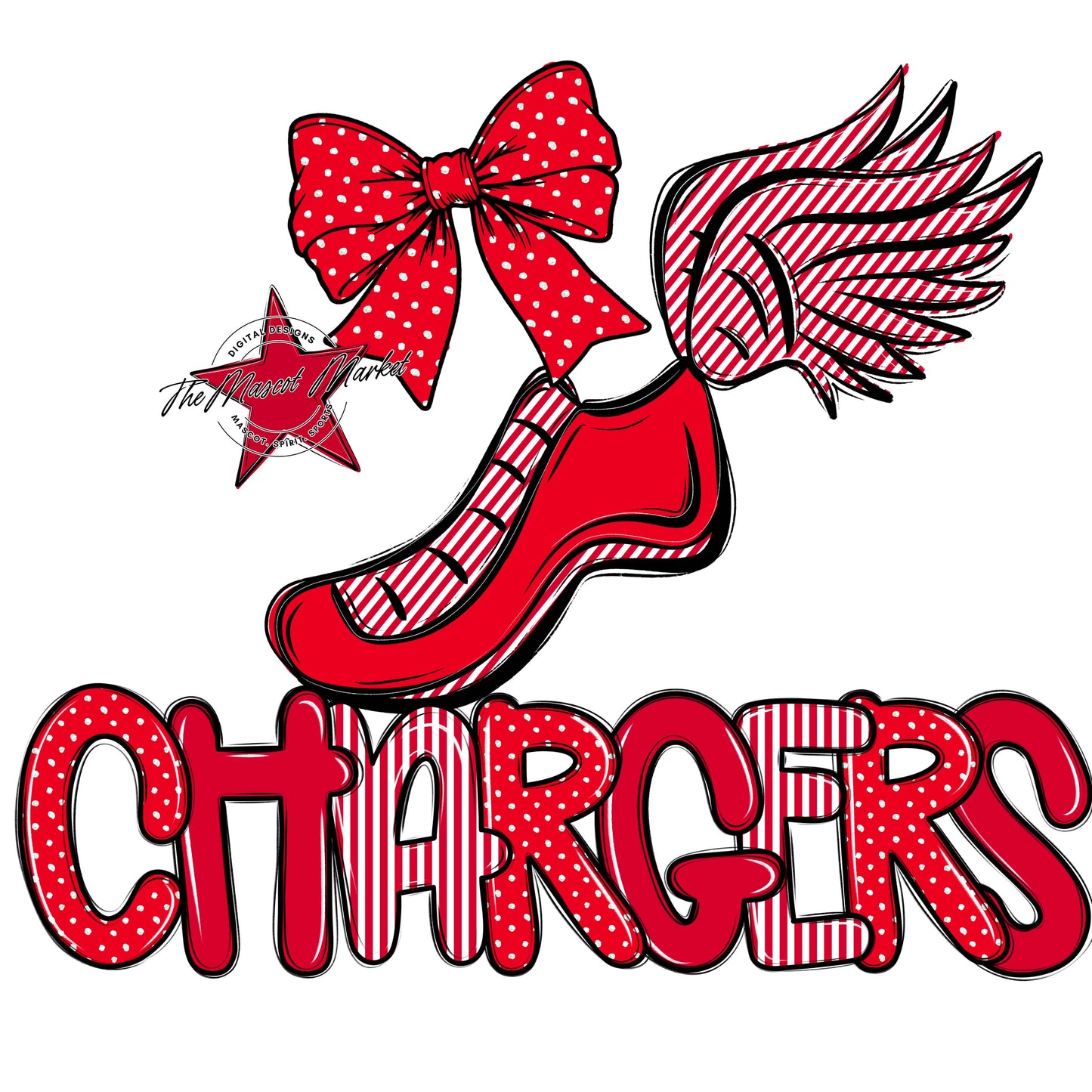 Chargers Track Spirit Design-Red