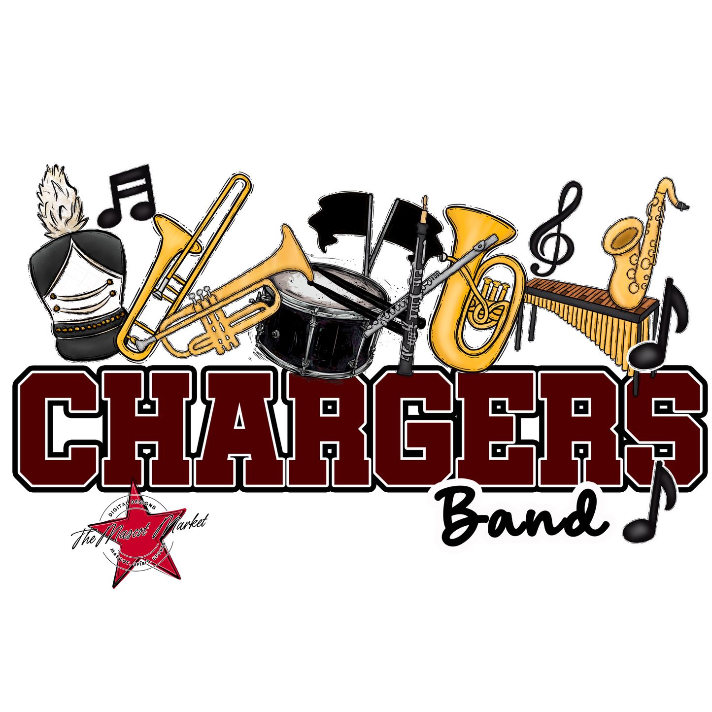 Chargers Varsity Band-Maroon
