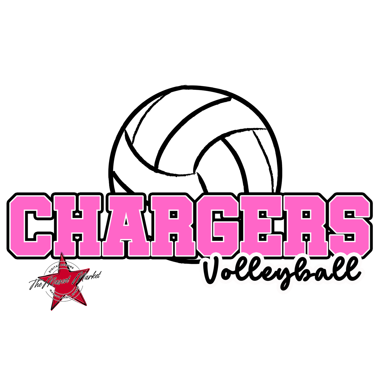 Chargers Varsity Volleyball-Baby Pink