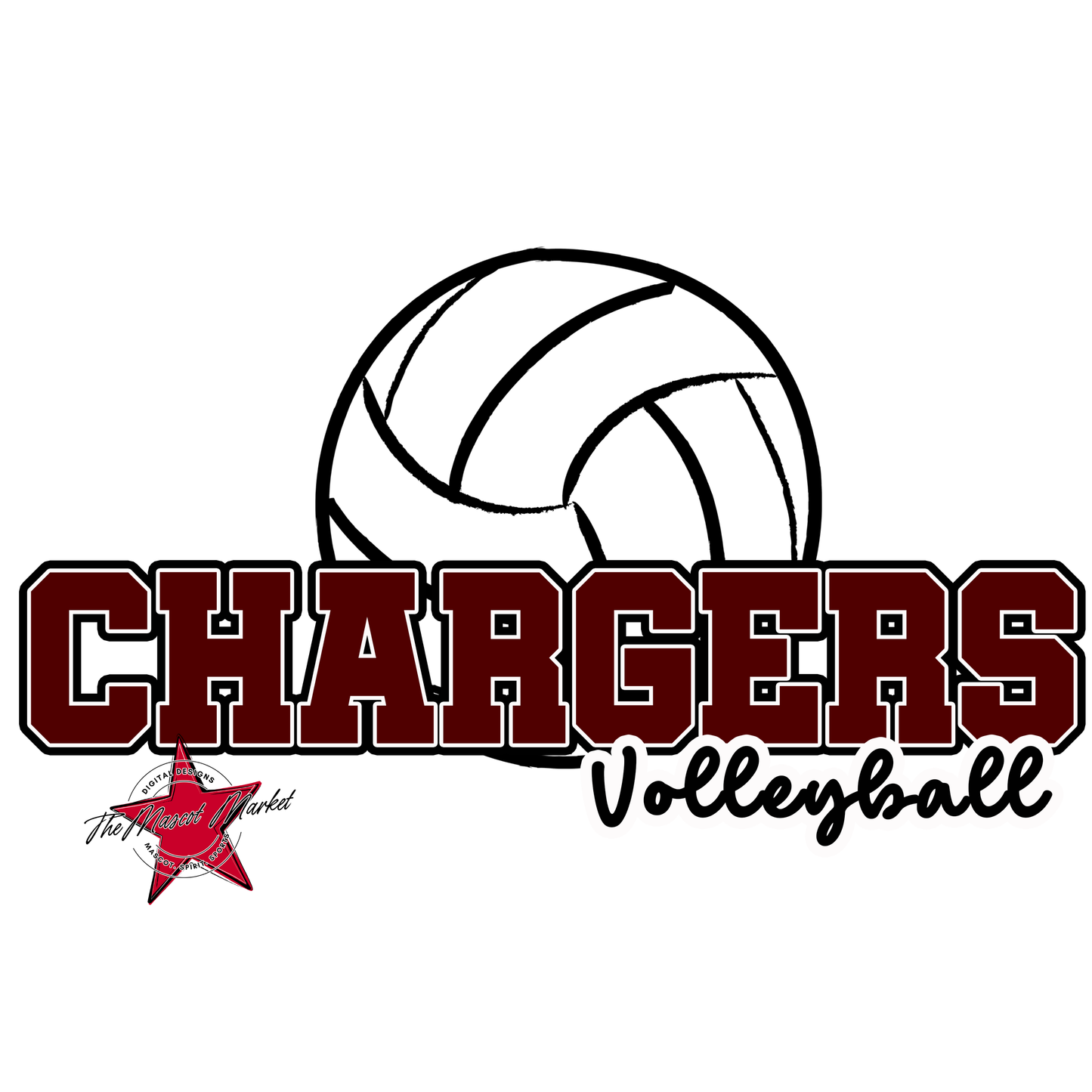 Chargers Varsity Volleyball-Maroon