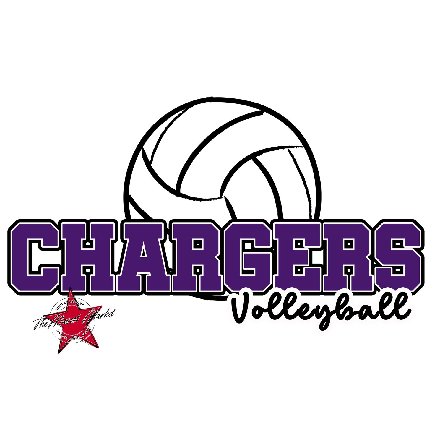 Chargers Varsity Volleyball-Purple