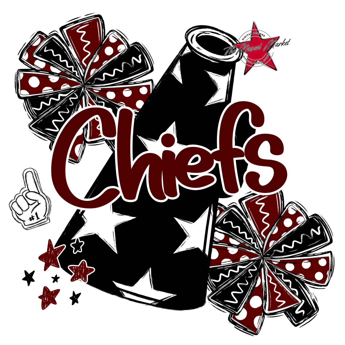 Chiefs Alpha Megaphone Design-Maroon