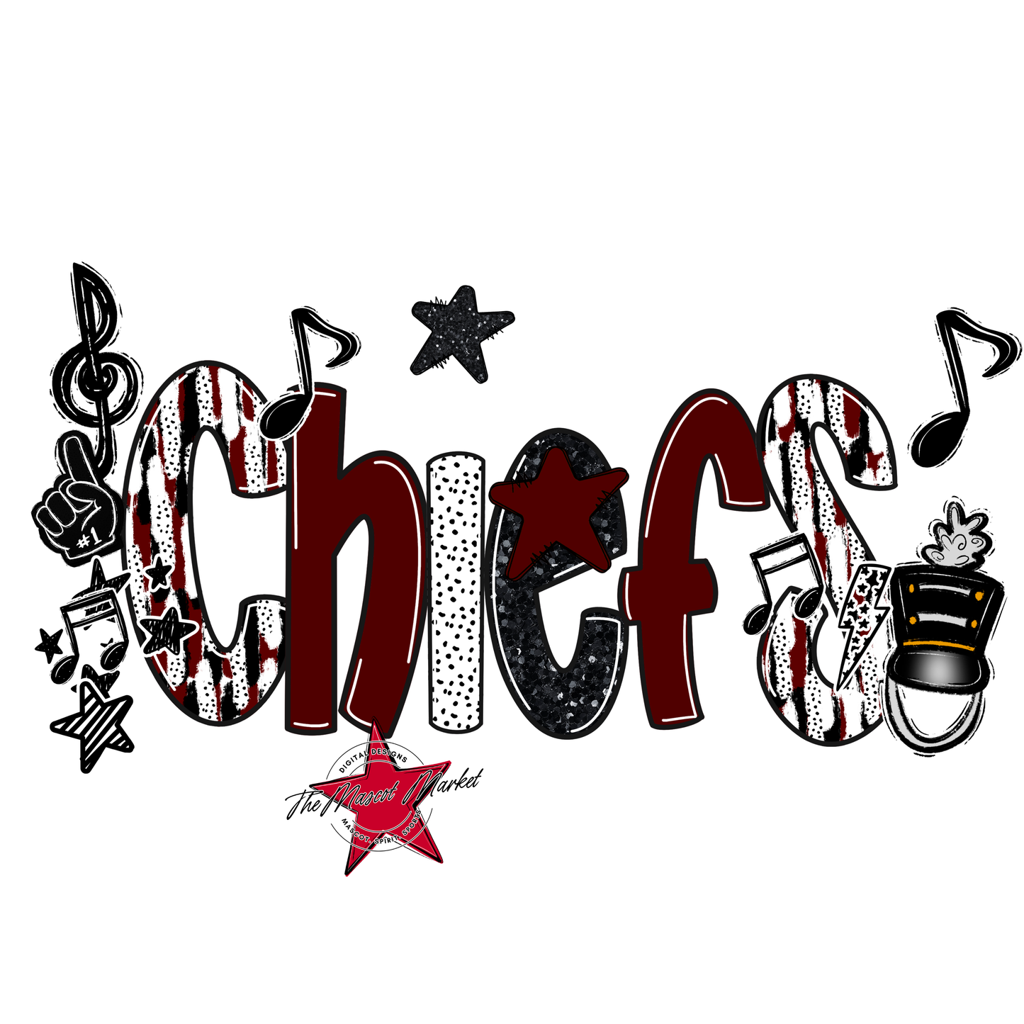 Chiefs Band Scrape-Maroon