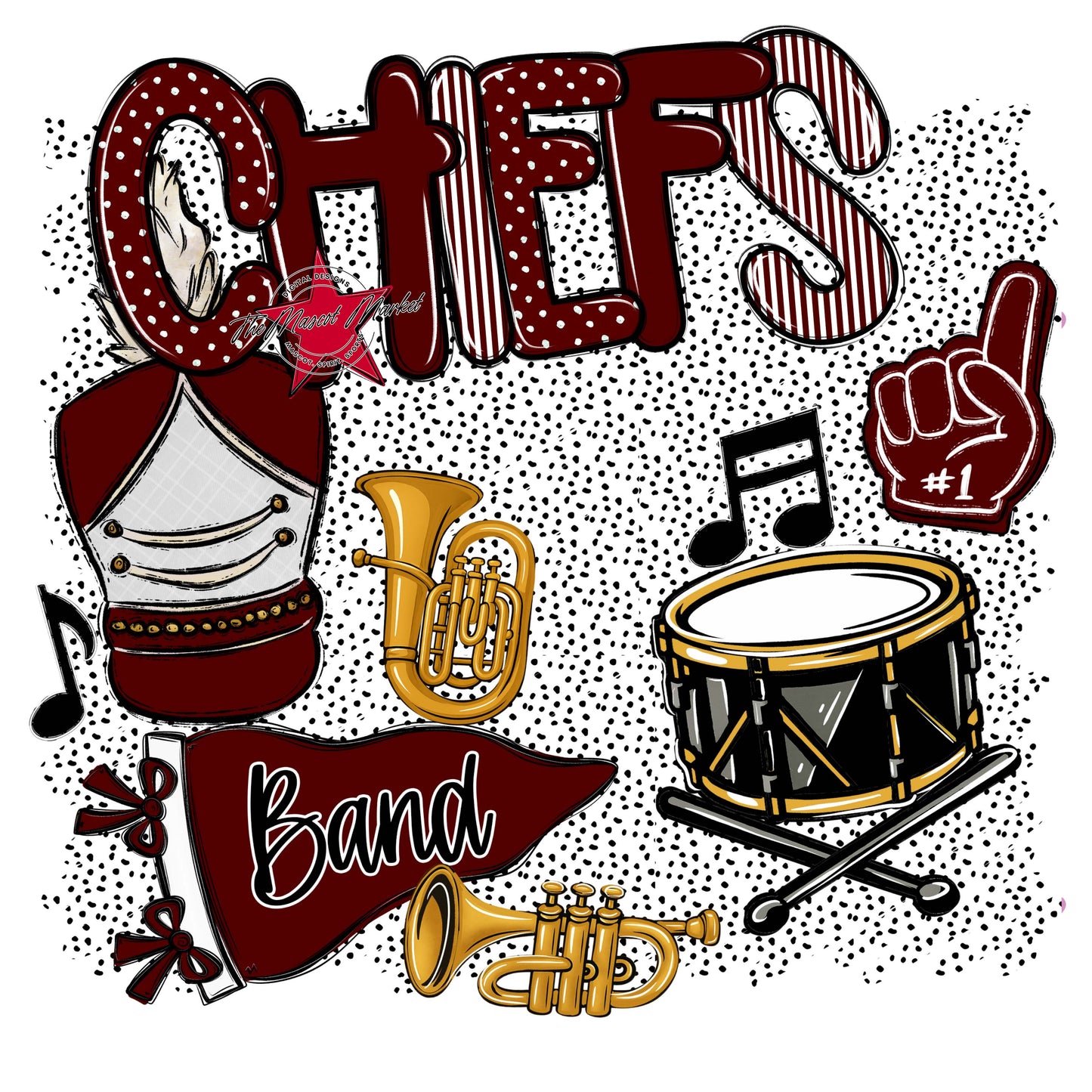 Chiefs Band Spirit-Maroon