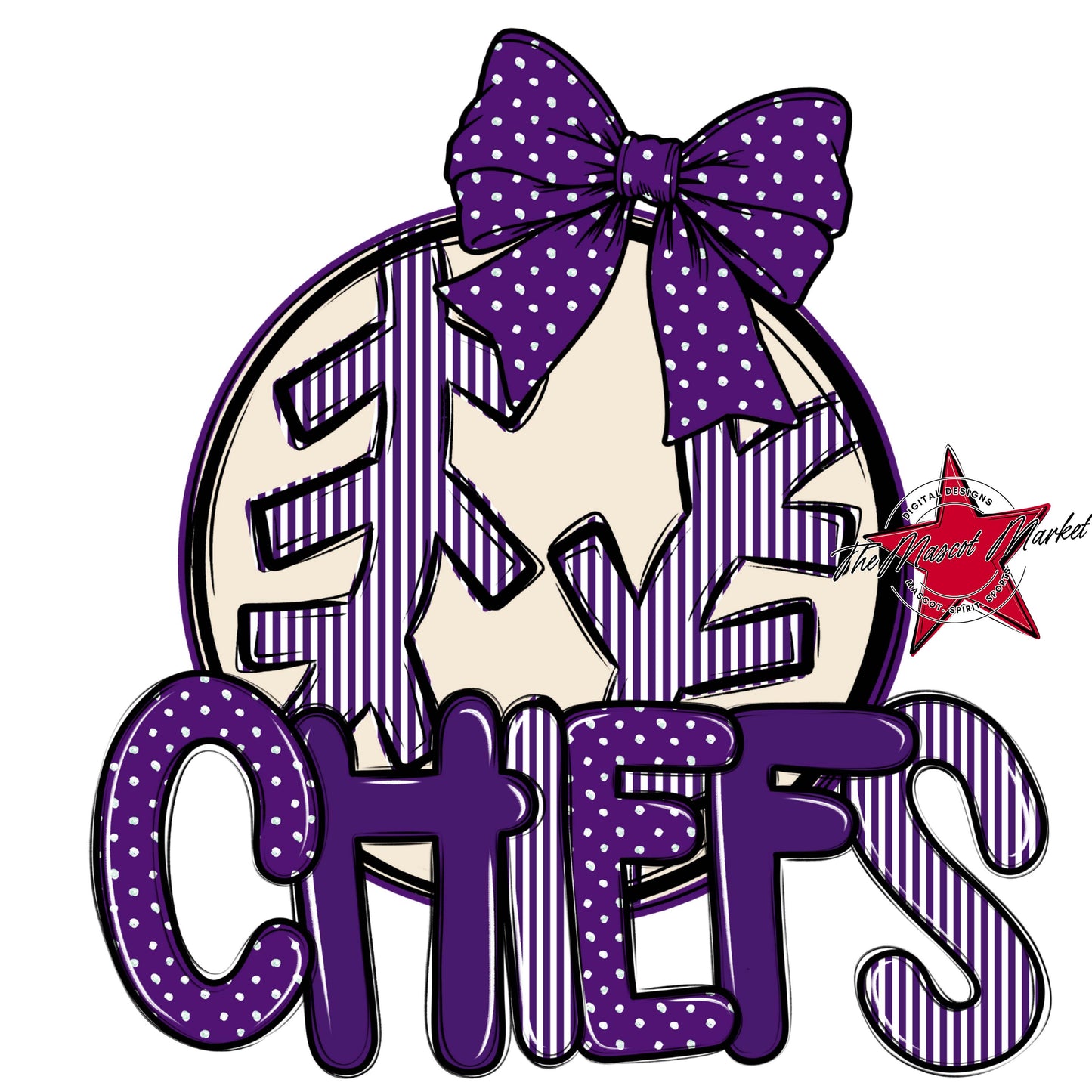 Chiefs Baseball-Softball Spirit Design-Purple
