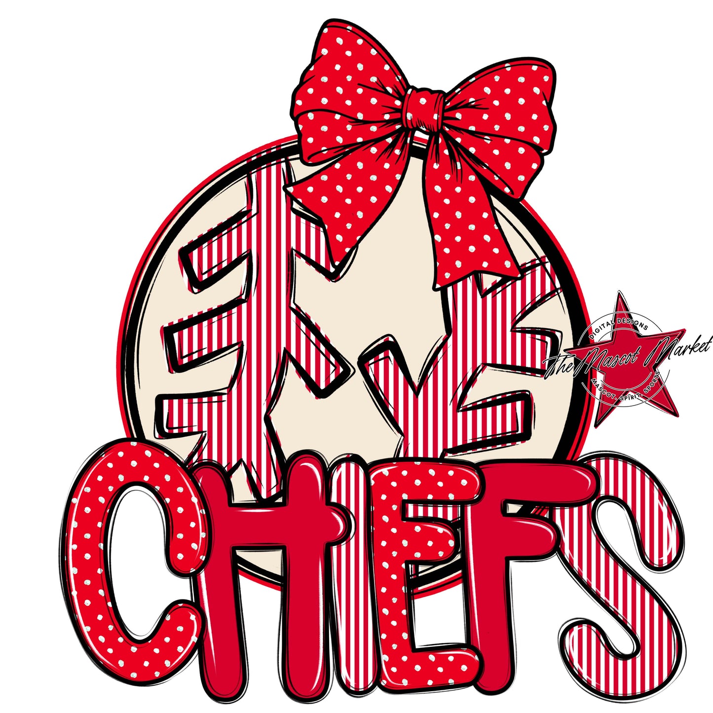 Chiefs Baseball-Softball Spirit Design-Red