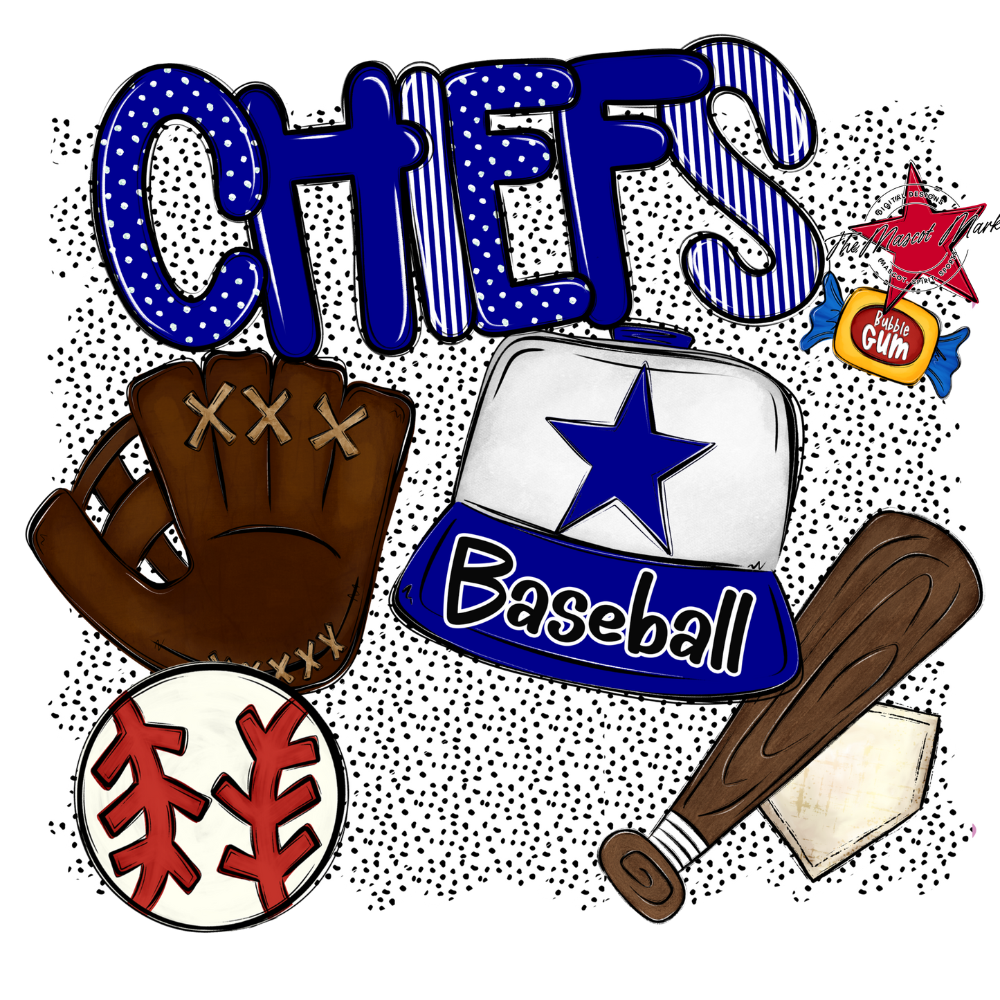 Chiefs Baseball Spirit-Blue