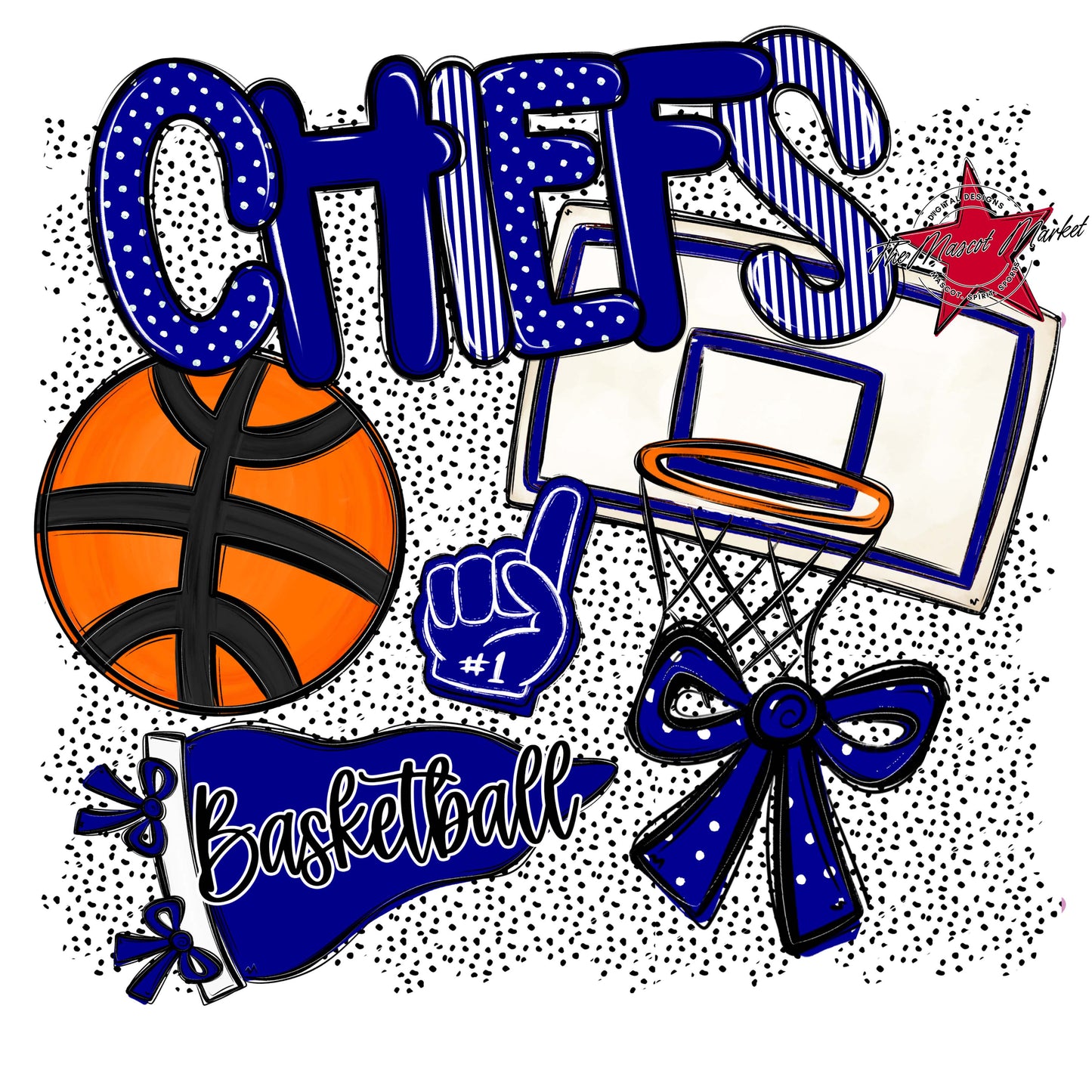 Chiefs Basketball Spirit-Blue