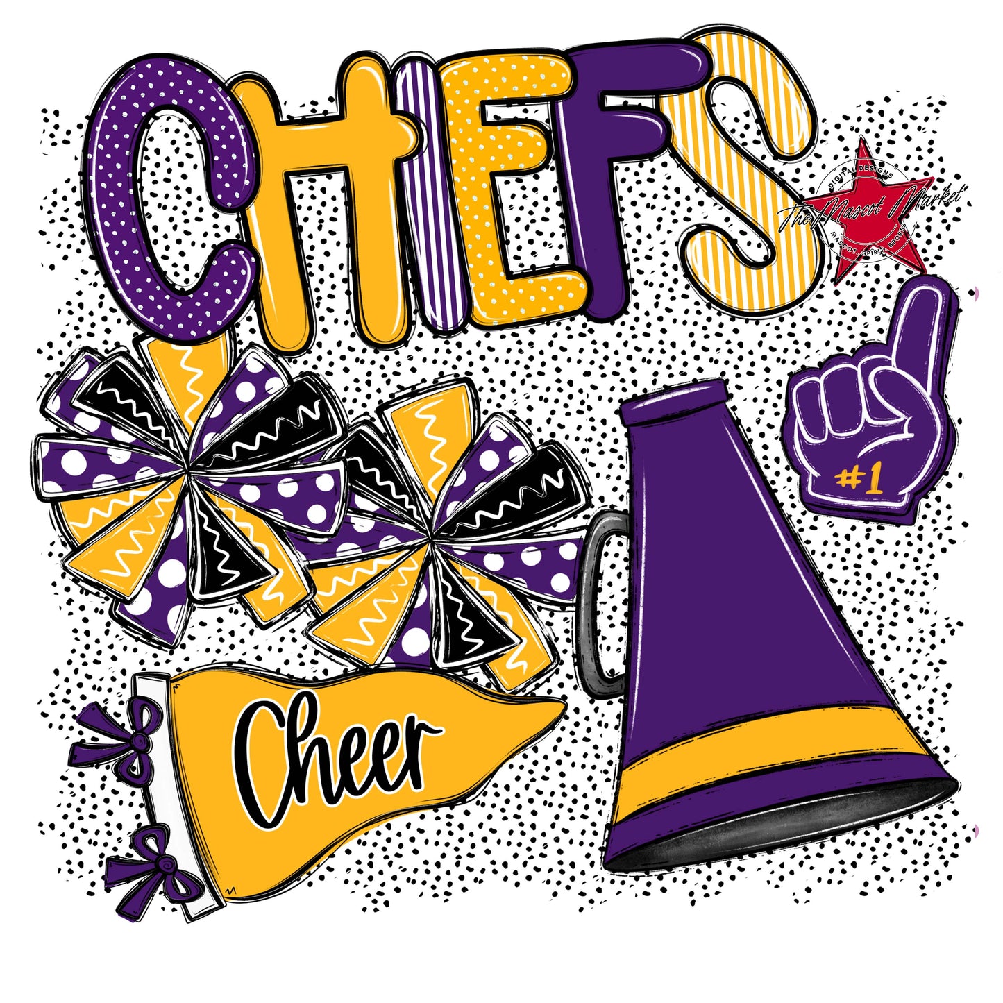 Chiefs Cheer Spirit-Purple & Yellow