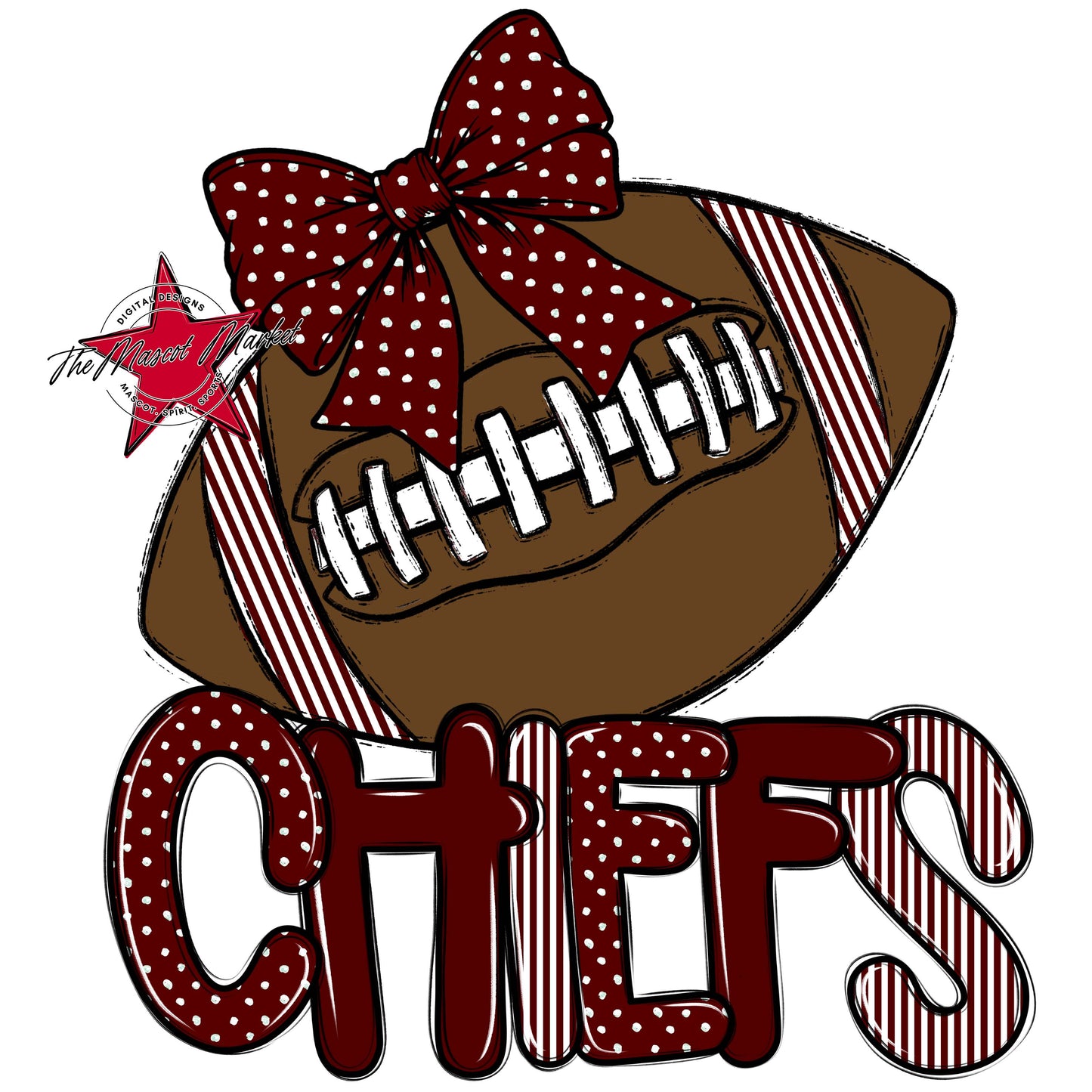 Chiefs Football Spirit Design-Maroon