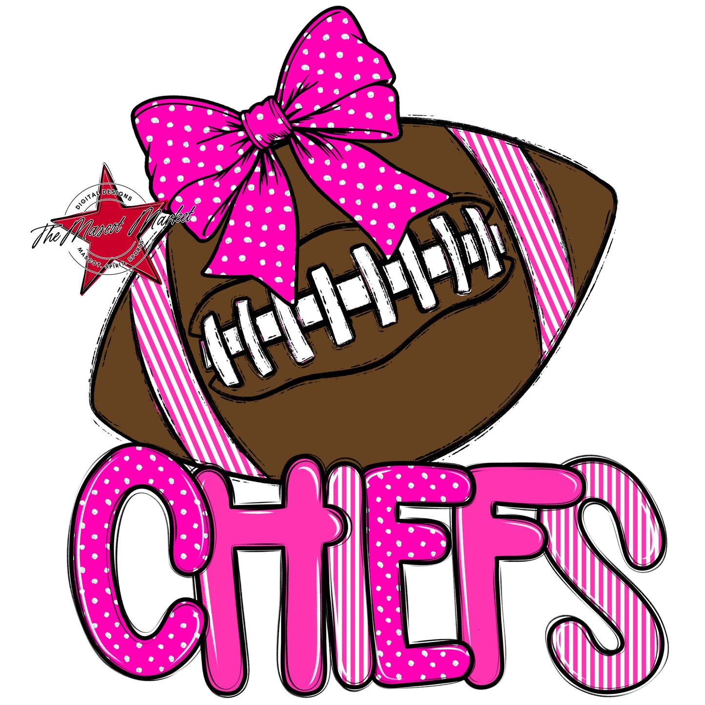 Chiefs Football Spirit Design-Pink